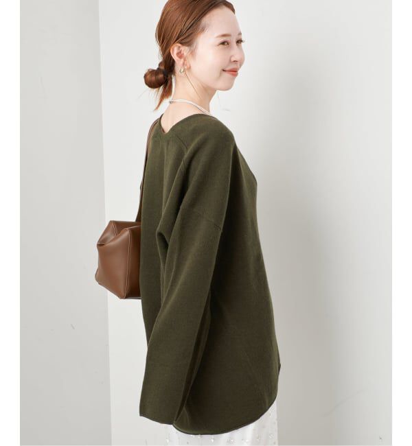 SLOBE IENA「《WEB限定カラーあり/予約》echecs Vネックプルオーバー」|ニット・セーター|