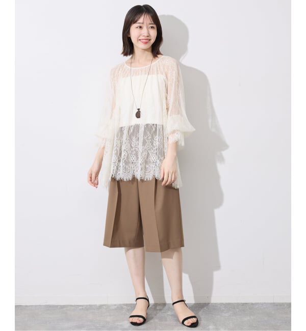 SLOBE IENA「《接触冷感/防シワ/追加》2WAY TRトロバミューダスラックス」|その他|