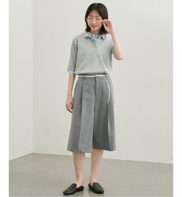SLOBE IENA「《接触冷感/防シワ/追加》2WAY TRトロバミューダスラックス」|その他|