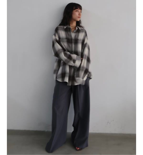 SLOBE IENA「《WEB限定カラーあり/追加2》ビエラチェックルーズシャツ」|シャツ・ブラウス|