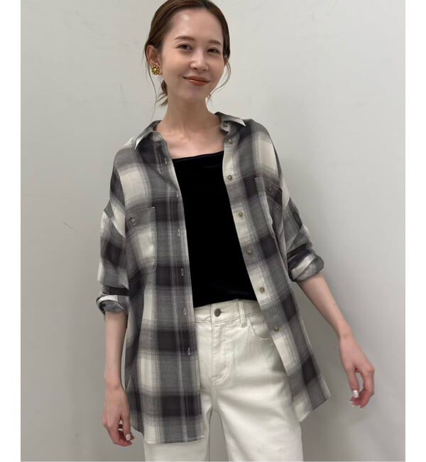 SLOBE IENA「《WEB限定カラーあり/追加2》ビエラチェックルーズシャツ」|シャツ・ブラウス|