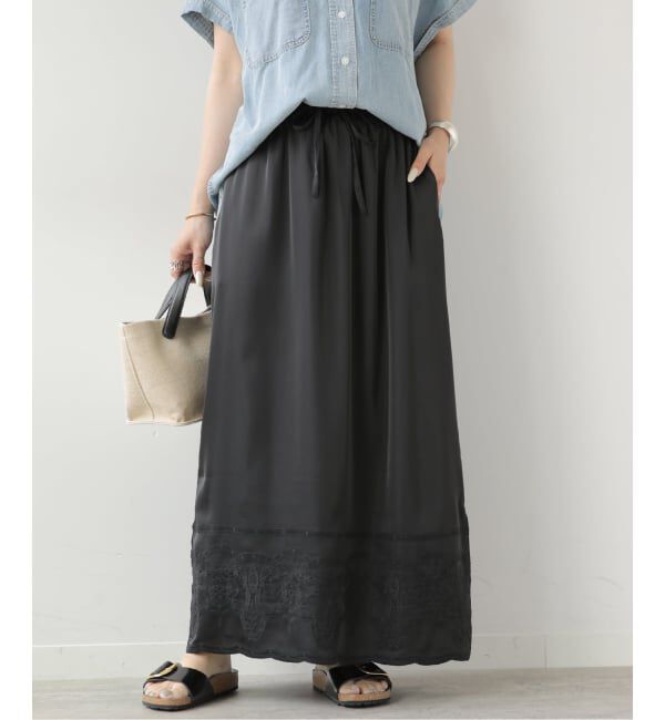 JOURNAL STANDARD relume「サテンエンブロイダリースカート」|スカート|