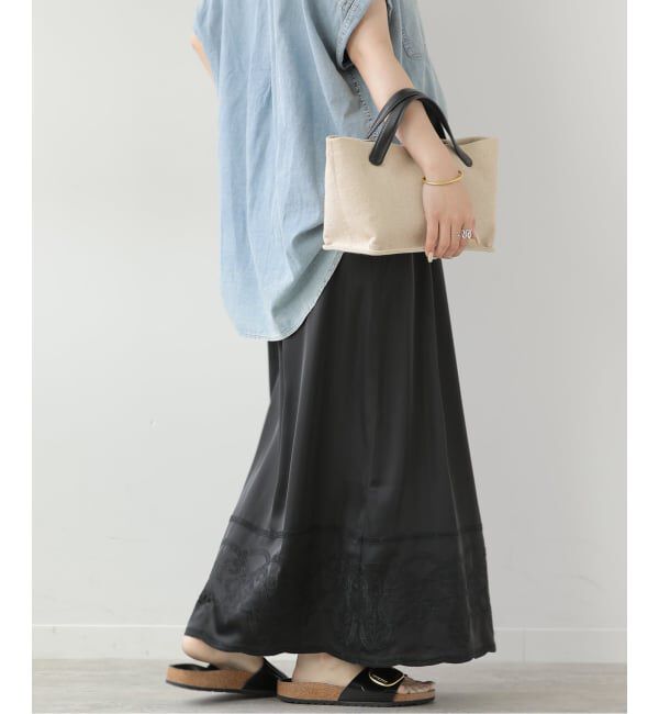 JOURNAL STANDARD relume「サテンエンブロイダリースカート」|スカート|