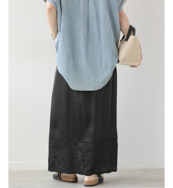 JOURNAL STANDARD relume「サテンエンブロイダリースカート」|スカート|