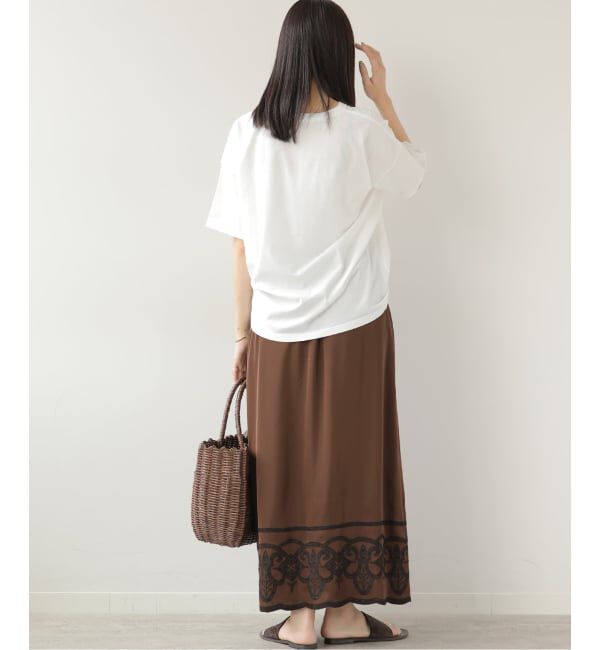 JOURNAL STANDARD relume「サテンエンブロイダリースカート」|スカート|