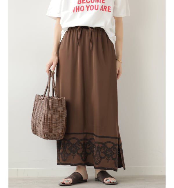 JOURNAL STANDARD relume「サテンエンブロイダリースカート」|スカート|