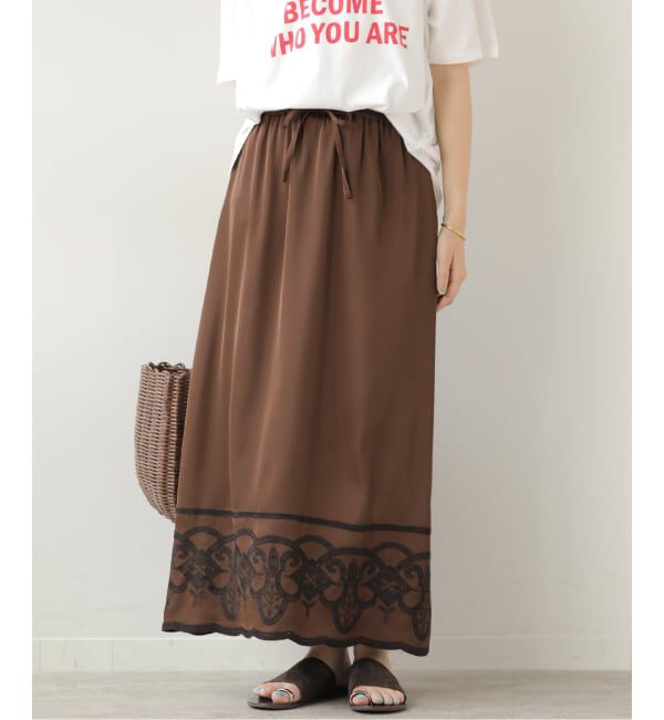 JOURNAL STANDARD relume「サテンエンブロイダリースカート」|スカート|
