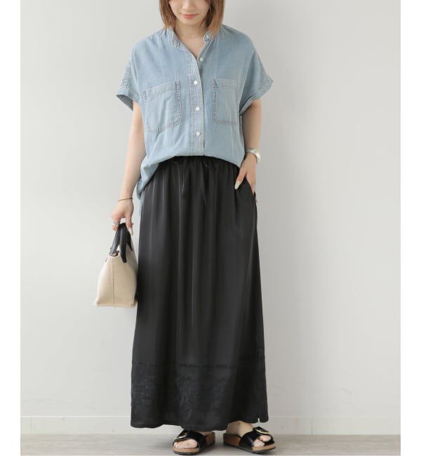 JOURNAL STANDARD relume「サテンエンブロイダリースカート」|スカート|