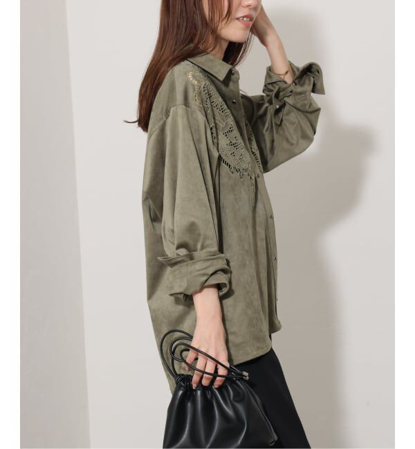JOURNAL STANDARD relume「【TORRAZZO DONNA/トラッゾドンナ】カットワークスエードシャツ」|シャツ・ブラウス|