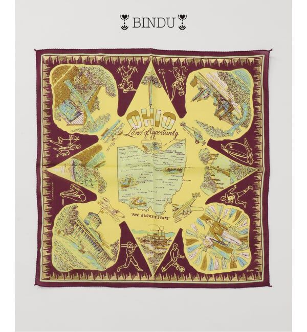 JOURNAL STANDARD relume「BINDU / ビンドゥー マップ バンダナ」|バンダナ・スカーフ|ブラウン
