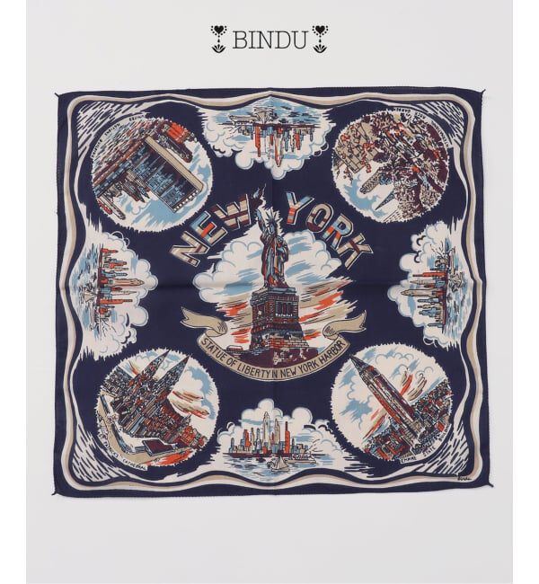 JOURNAL STANDARD relume「BINDU / ビンドゥー マップ バンダナ」|バンダナ・スカーフ|ネイビー