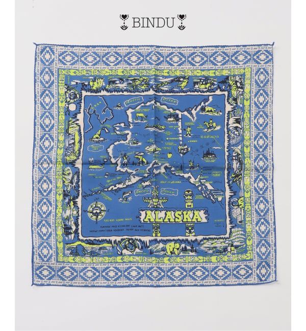 JOURNAL STANDARD relume「BINDU / ビンドゥー マップ バンダナ」|バンダナ・スカーフ|ブルー