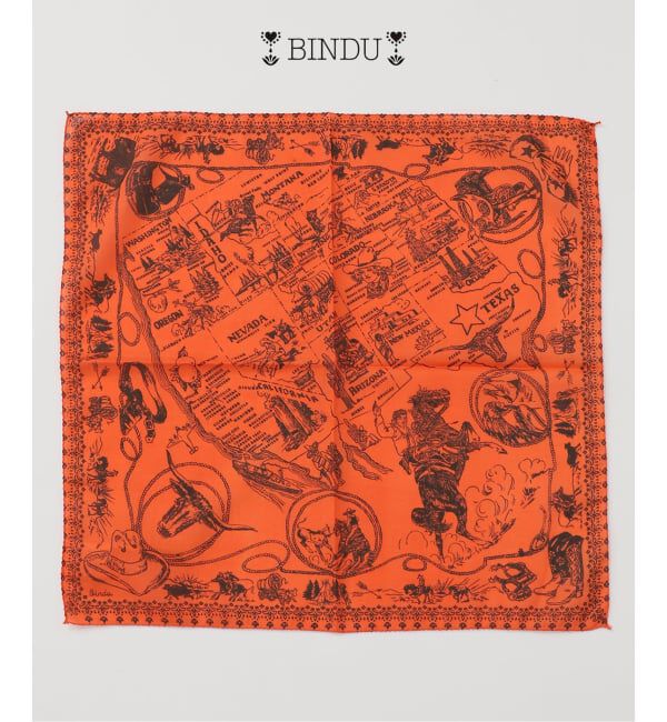 JOURNAL STANDARD relume「BINDU / ビンドゥー マップ バンダナ」|バンダナ・スカーフ|オレンジ