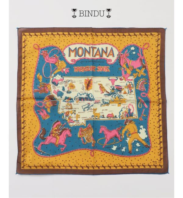 JOURNAL STANDARD relume「BINDU / ビンドゥー マップ バンダナ」|バンダナ・スカーフ|イエロー