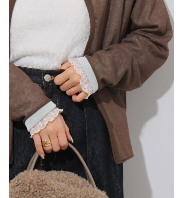 JOURNAL STANDARD relume「《予約》2WAYバイカラーニットトップス」|カーディガン|