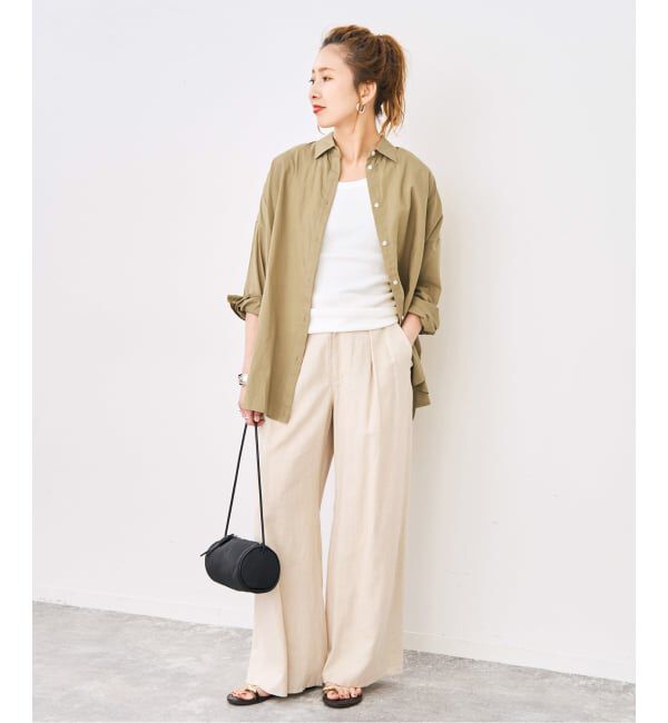 Spick and Span「《追加》ガーメントダイカシュクールシャツ」|シャツ・ブラウス|