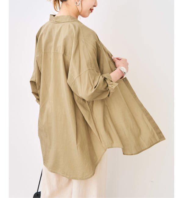 Spick and Span「《追加》ガーメントダイカシュクールシャツ」|シャツ・ブラウス|