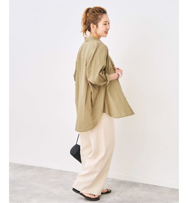 Spick and Span「《追加》ガーメントダイカシュクールシャツ」|シャツ・ブラウス|