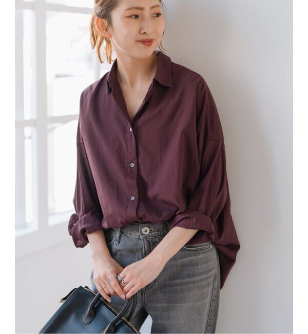 Spick and Span「《追加》ガーメントダイカシュクールシャツ」|シャツ・ブラウス|