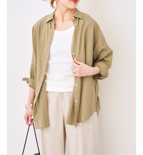 Spick and Span「《追加》ガーメントダイカシュクールシャツ」|シャツ・ブラウス|