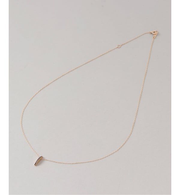 Lilas by Spick&Span「セミサークルブラックダイヤネックレス K10」|ネックレス|