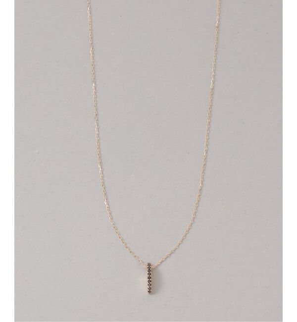 Lilas by Spick&Span「セミサークルブラックダイヤネックレス K10」|ネックレス|