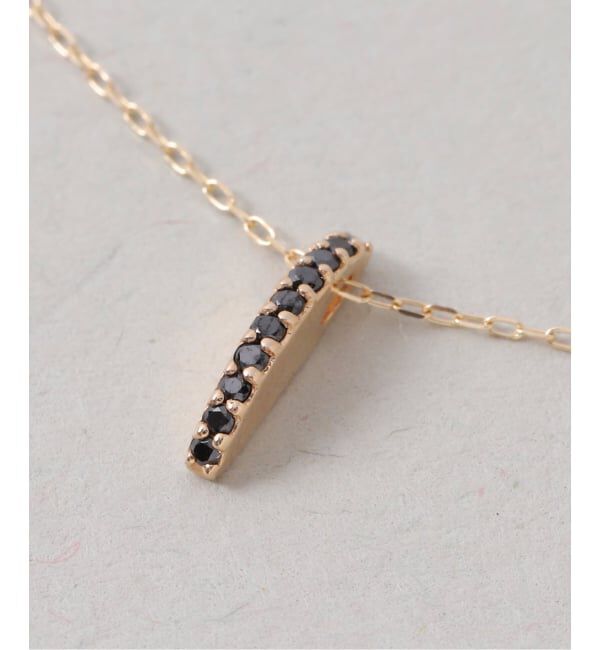 Lilas by Spick&Span「セミサークルブラックダイヤネックレス K10」|ネックレス|
