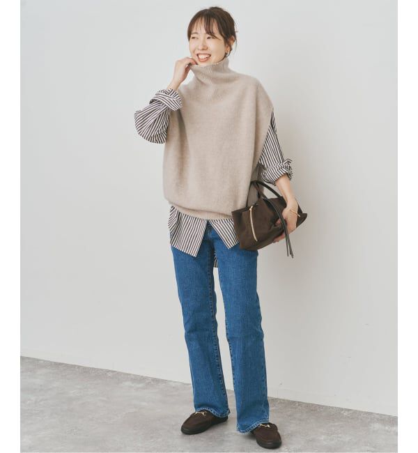 Spick and Span「《WEB限定 / 追加予約》オフタートルニットベスト」|ベスト・ジレ|