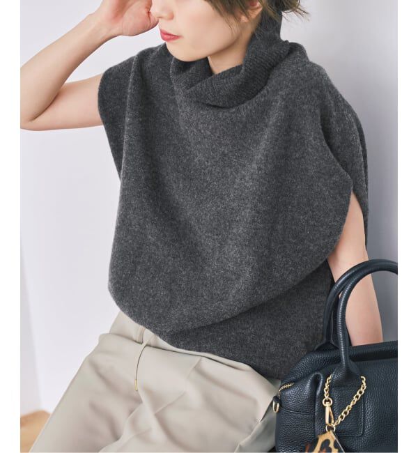 Spick and Span「《WEB限定 / 追加予約》オフタートルニットベスト」|ベスト・ジレ|