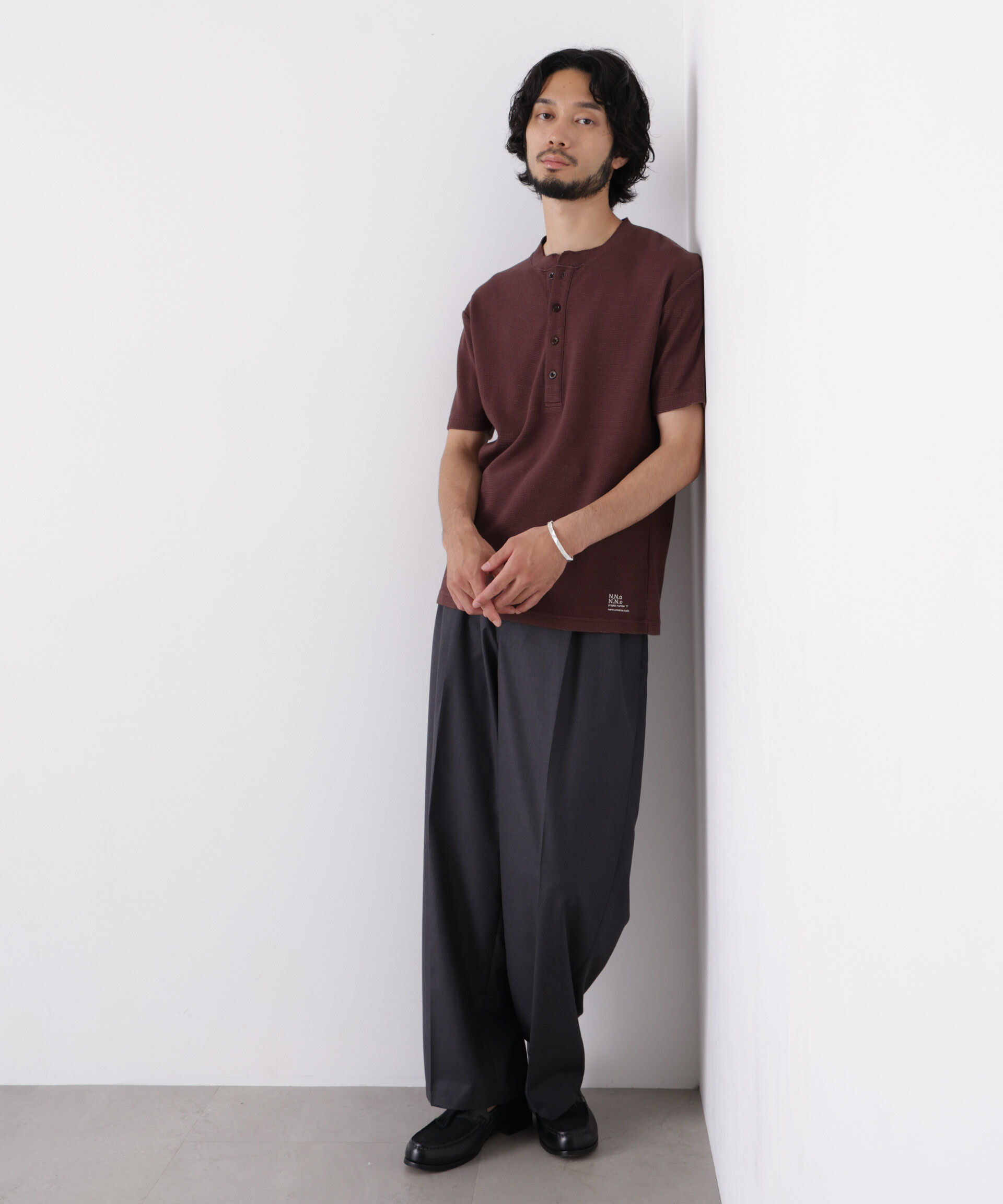 NANO universe「｢surplus｣ サーマルヘンリーハーフスリーブ」|Tシャツ・カットソー|