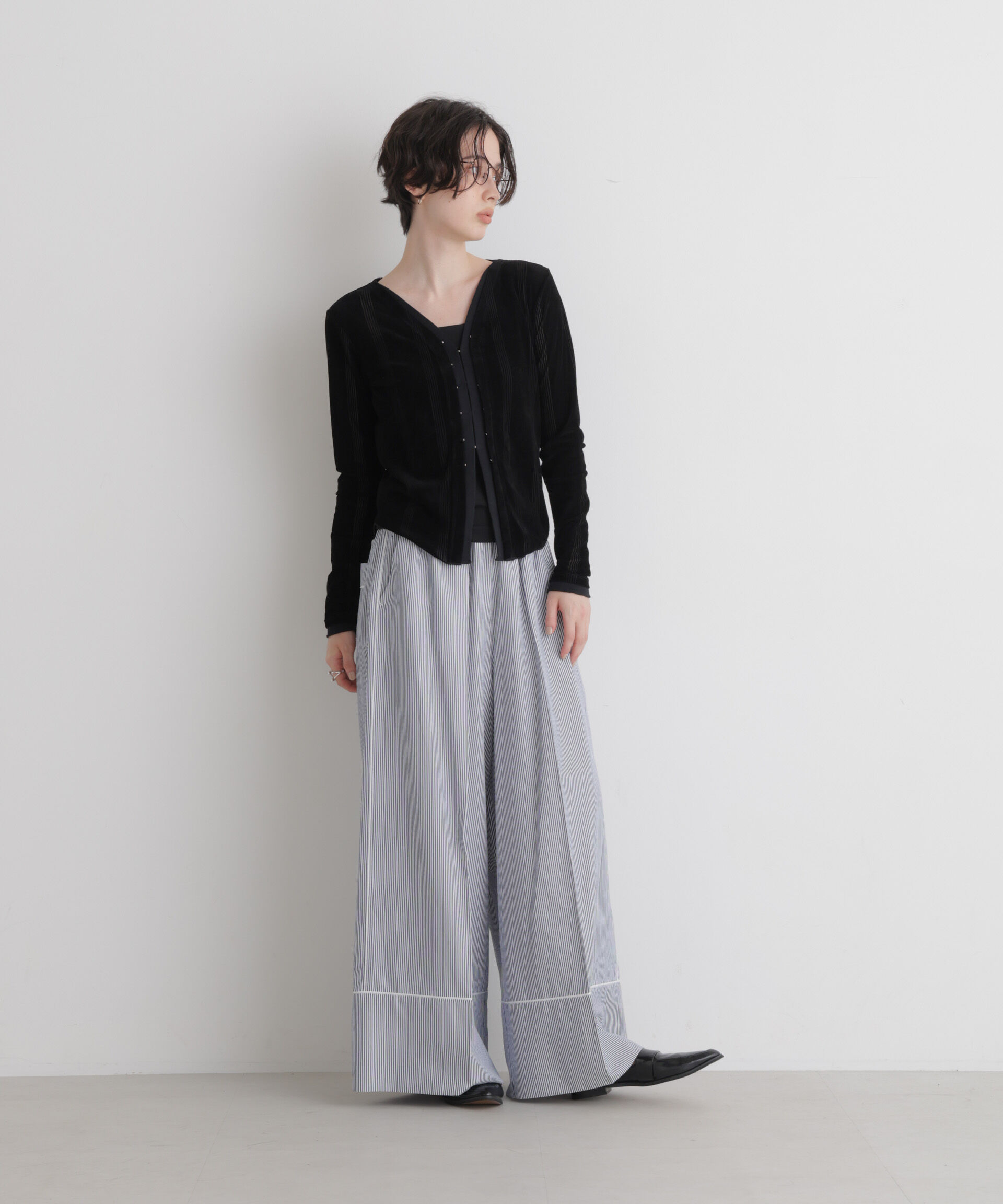 NANO universe「Robert P. Miller/別注 フロッキーメッシュカーデ」|Tシャツ・カットソー|