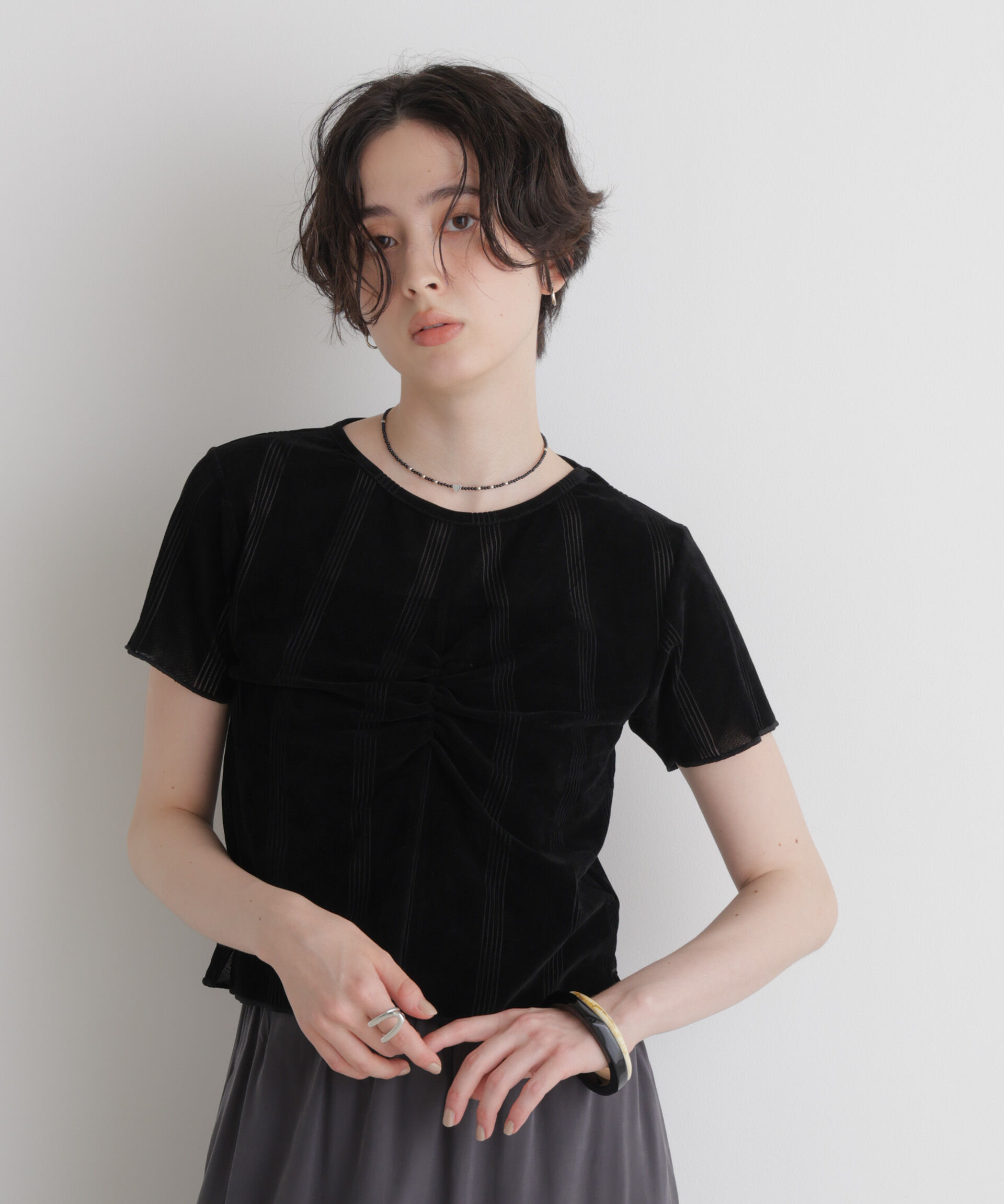 NANO universe「Robert P. Miller/別注 フロッキーメッシュT」|Tシャツ・カットソー|