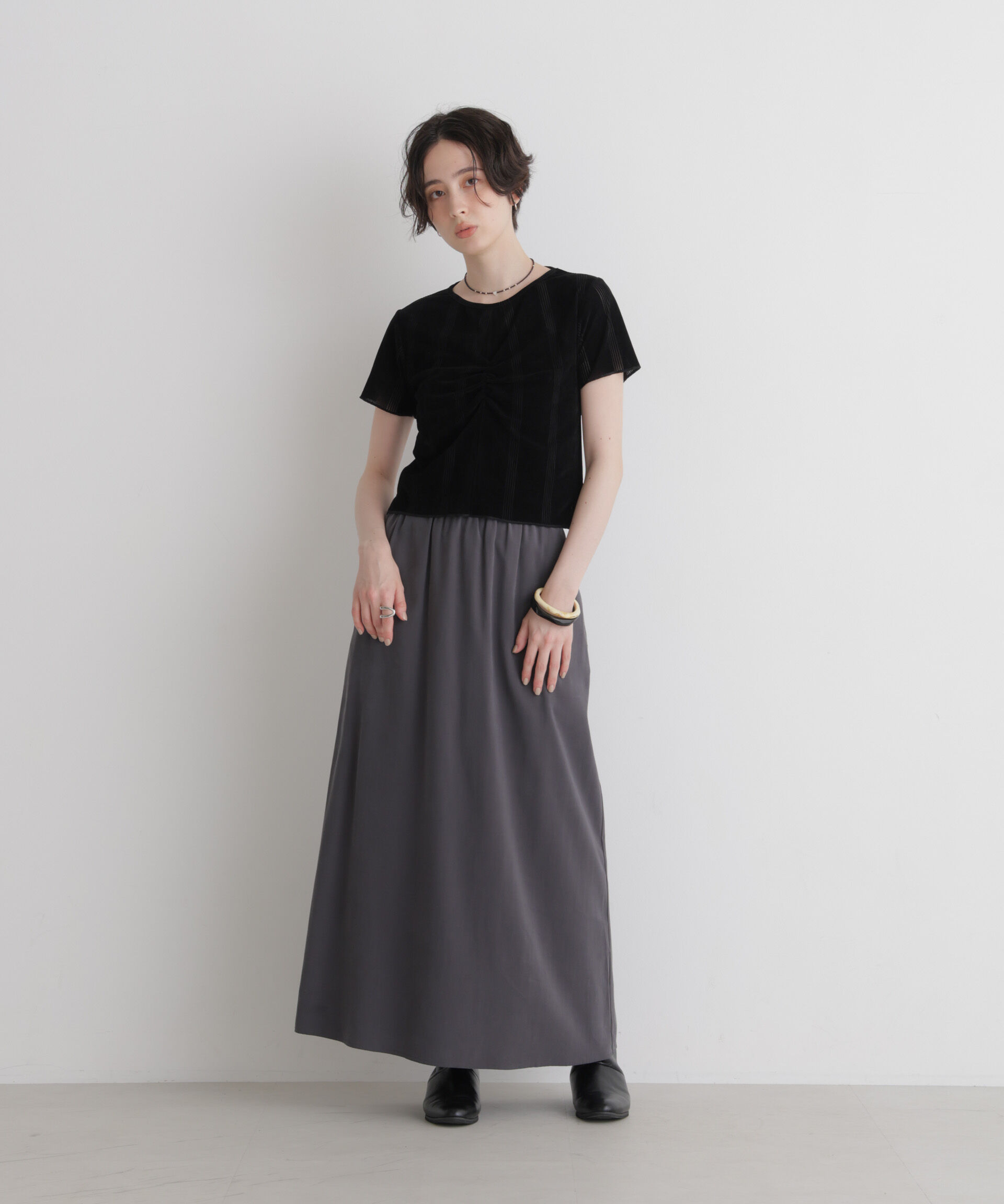 NANO universe「Robert P. Miller/別注 フロッキーメッシュT」|Tシャツ・カットソー|