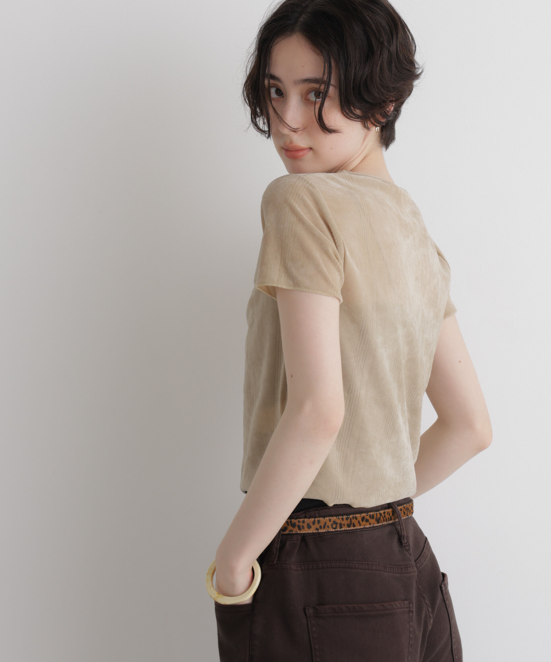NANO universe「Robert P. Miller/別注 フロッキーメッシュT」|Tシャツ・カットソー|