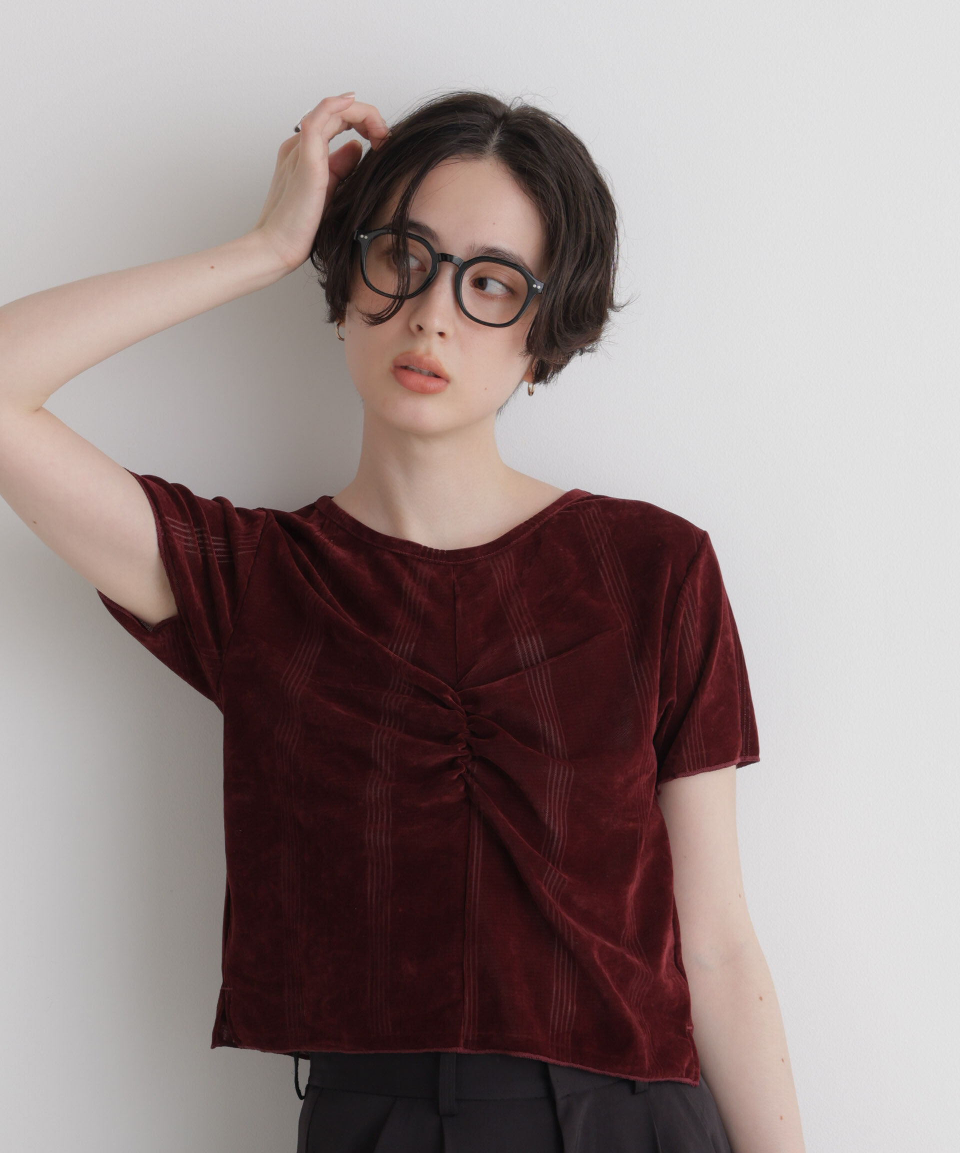 NANO universe「Robert P. Miller/別注 フロッキーメッシュT」|Tシャツ・カットソー|