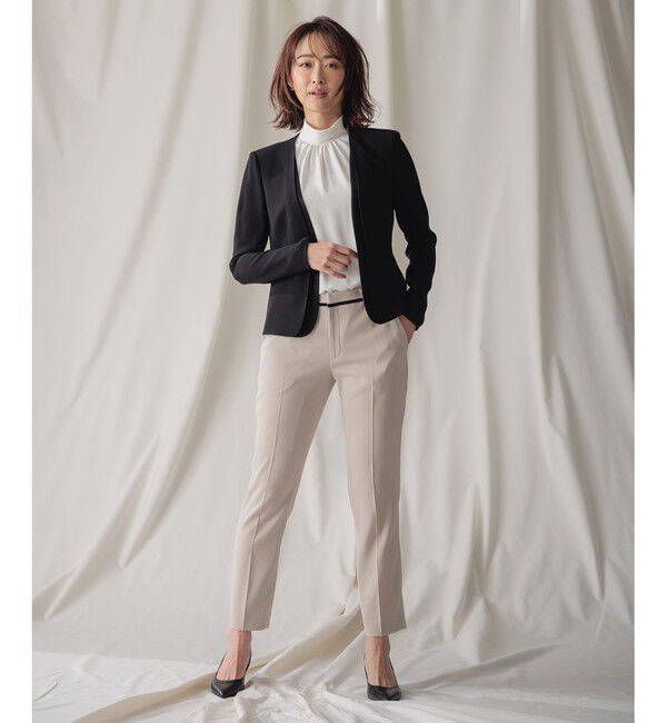 BEIGE,「【L-size・人気シリーズ】EVA / ハイネックハーフスリーブブラウス」|シャツ・ブラウス|