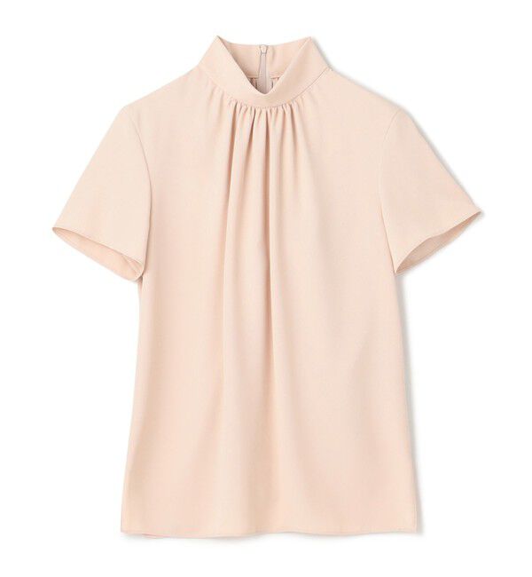 BEIGE,「【L-size・人気シリーズ】EVA / ハイネックハーフスリーブブラウス」|シャツ・ブラウス|