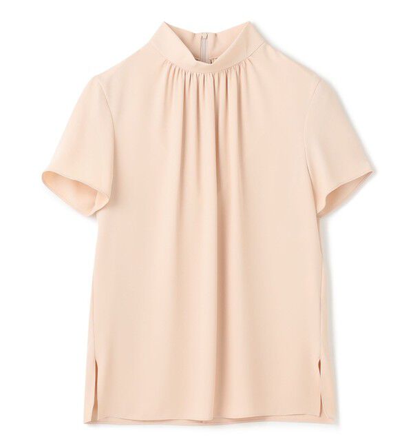 BEIGE,「【L-size・人気シリーズ】EVA / ハイネックハーフスリーブブラウス」|シャツ・ブラウス|