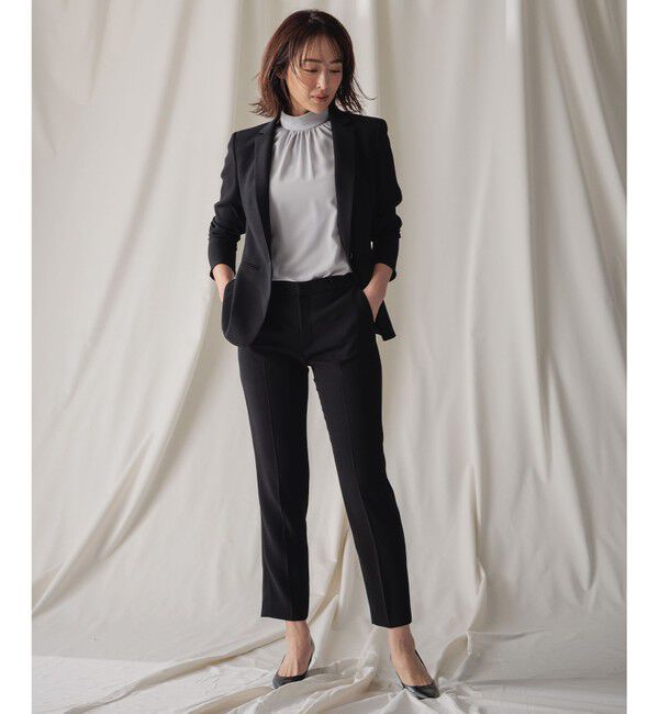 BEIGE,「【L-size・人気シリーズ】EVA / ハイネックハーフスリーブブラウス」|シャツ・ブラウス|