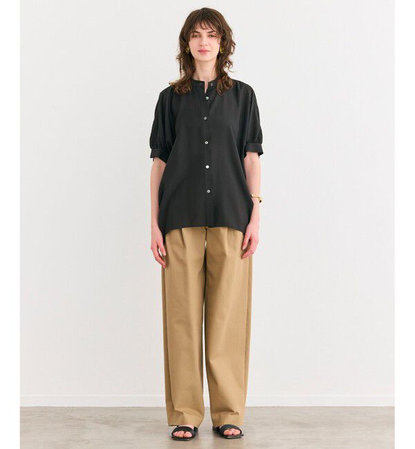 BEIGE,「【洗える】AMARYLLIS / シアーパフオーバーサイズブラウス」|シャツ・ブラウス|