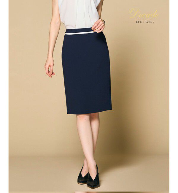 BEIGE,「【セットアップ対応】CINDY / タイトスカート」|スカート|Navy &times; White