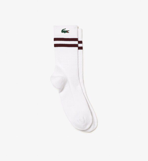 LACOSTE「コンプレッションスポーツソックス」|ソックス|ホワイト
