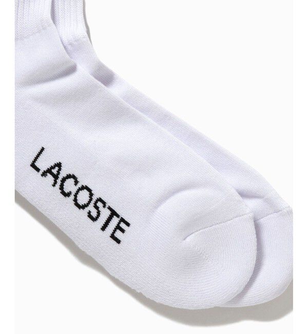 LACOSTE「ワンポイント ワニロゴパッチリブソックス 25-27cm」|ソックス|