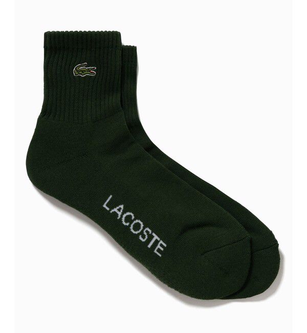 LACOSTE「ワンポイント ワニロゴパッチリブソックス 25-27cm」|ソックス|