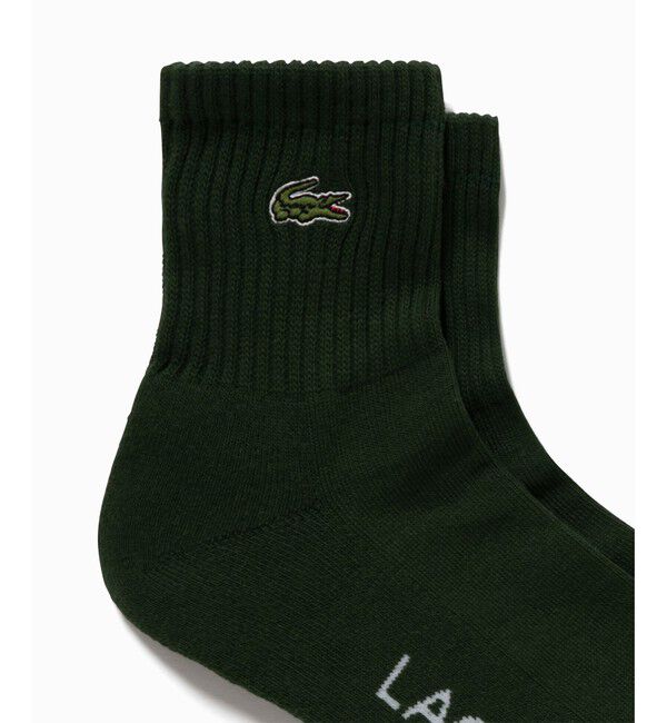 LACOSTE「ワンポイント ワニロゴパッチリブソックス 25-27cm」|ソックス|