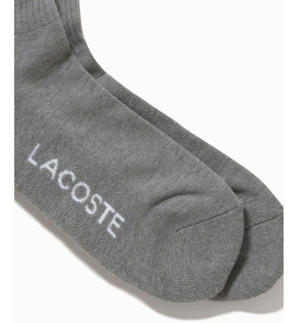 LACOSTE「ワンポイント ワニロゴパッチリブソックス 25-27cm」|ソックス|