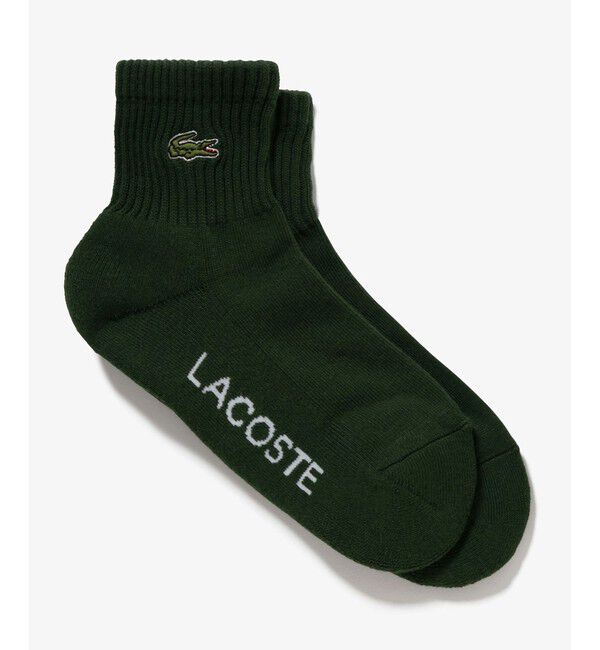 LACOSTE「ワニロゴパッチウィメンズリブソックス」|ソックス|グリーン