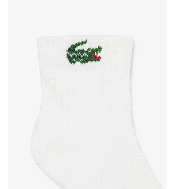 LACOSTE「ワニロゴジャカード アンクルソックス3足セット 底パイル仕立て」|ソックス|