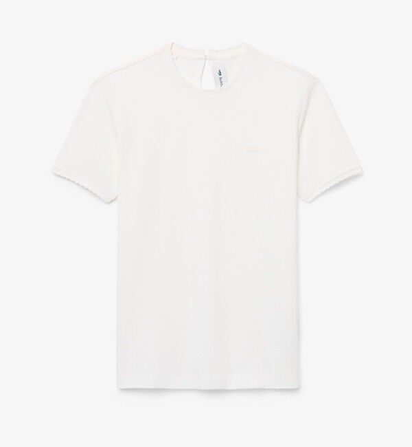LACOSTE「飾り切りネックワントーンTシャツ」|Tシャツ・カットソー|