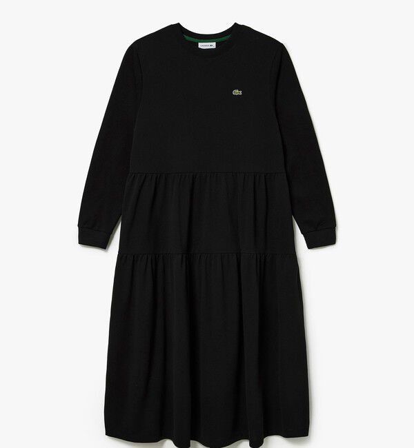 LACOSTE「ティアード鹿の子ロングドレス / ティアードワンピース」|ワンピース|